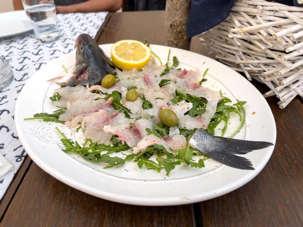 Ceviche de poisson à Piran au Gostilna Mario Trattoria