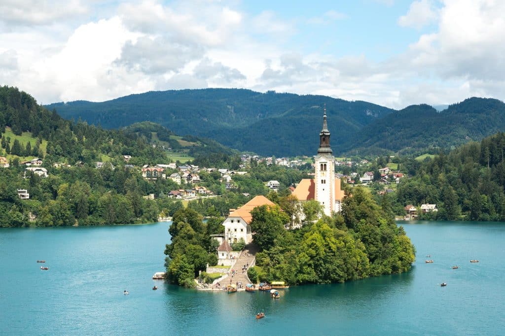 Île de Bled en Slovénie