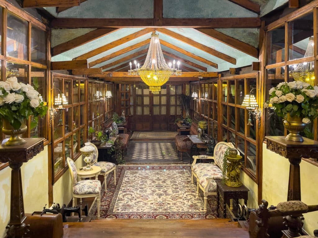 Passage de l'Hosteria La Andaluza, où dormir à Riobamba