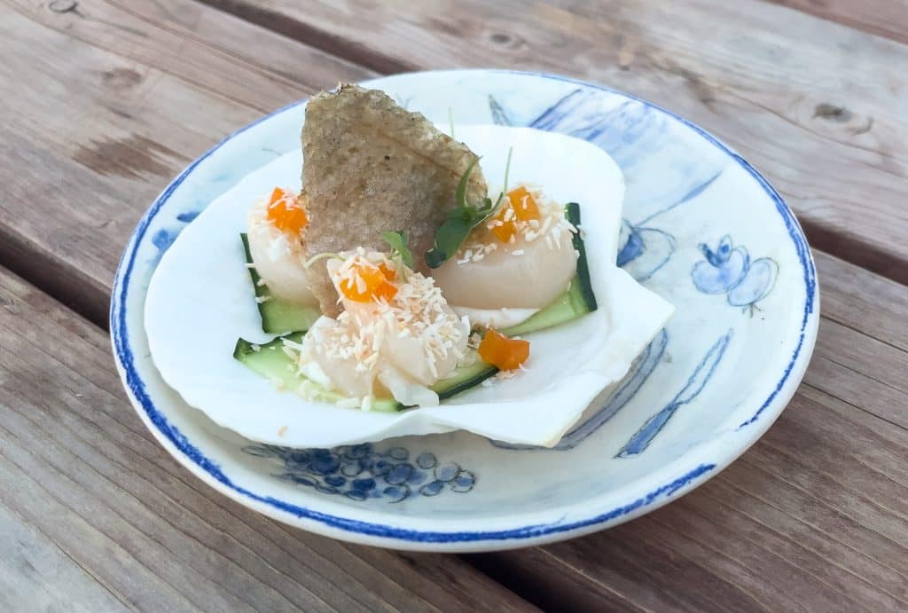 Ceviche de pétoncles à la Cantine des Demoiselles