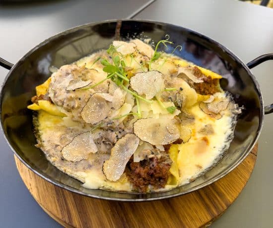 Plat de pâtes à la truffe au Rostelin à Piran