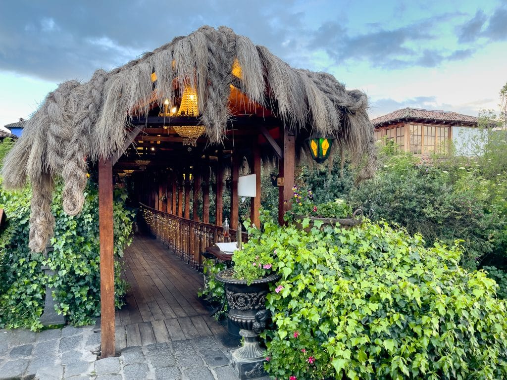 Réception de l'Hosteria La Andaluza à Riobamba, Équateur