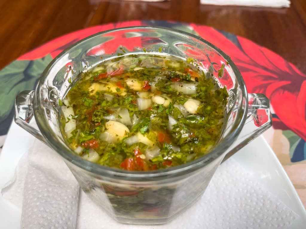 Sauce incroyable du restaurant Miramelindo à Banos