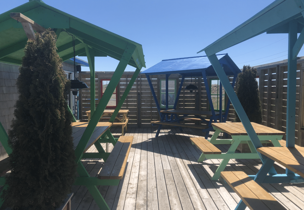 Terrasse à la Pizza d'la Pointe