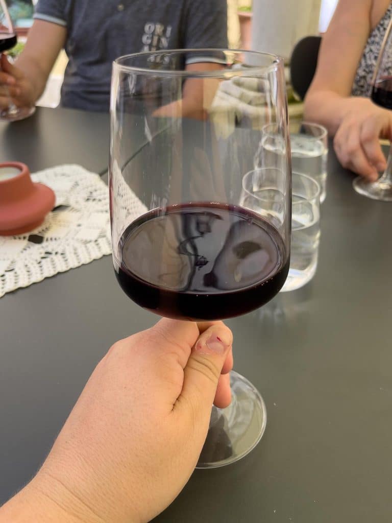 Verre de vin rouge slovène
