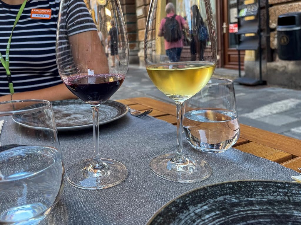 Verres de vin slovènes