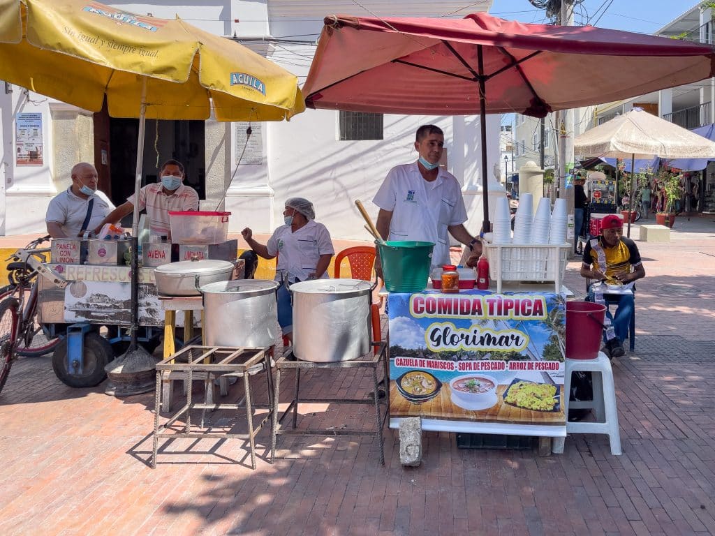 Kiosque de bouffe de rue en Colombie